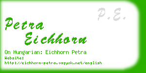 petra eichhorn business card